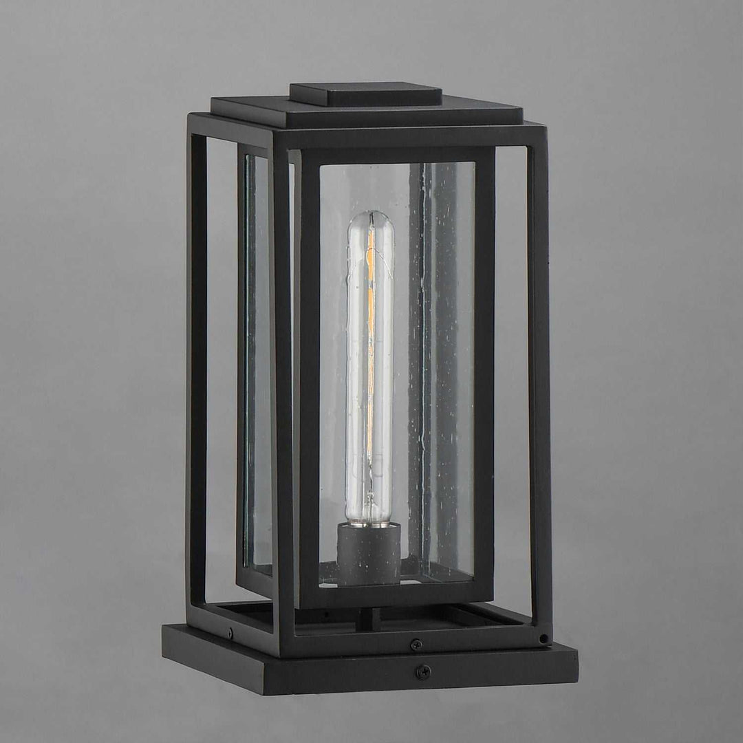 Cabana One Light Deck Lantern in Black Maxim