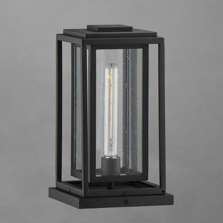 Cabana One Light Deck Lantern in Black Maxim