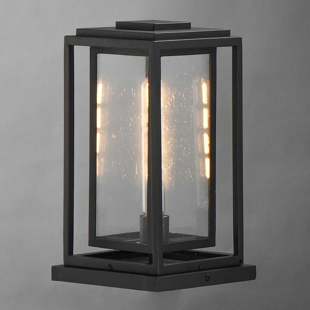 Cabana One Light Deck Lantern in Black Maxim
