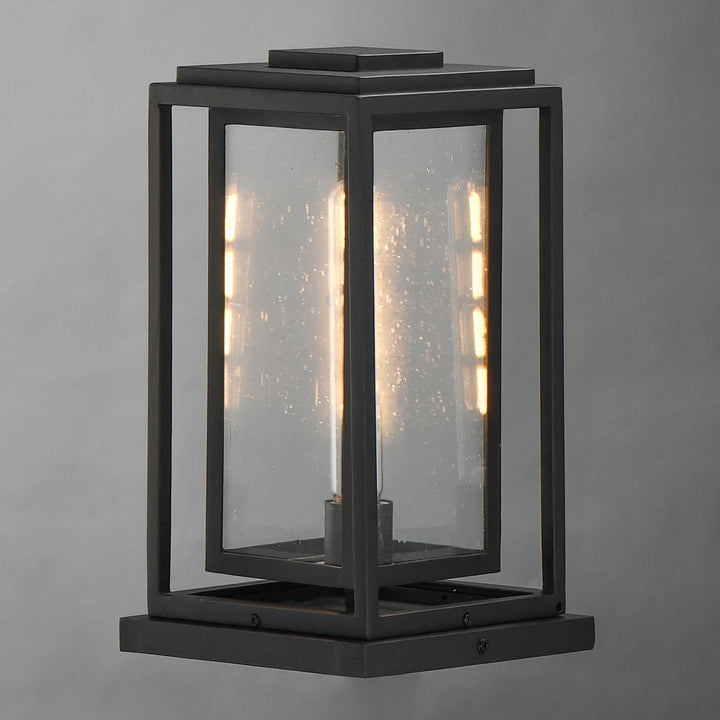 Cabana One Light Deck Lantern in Black Maxim