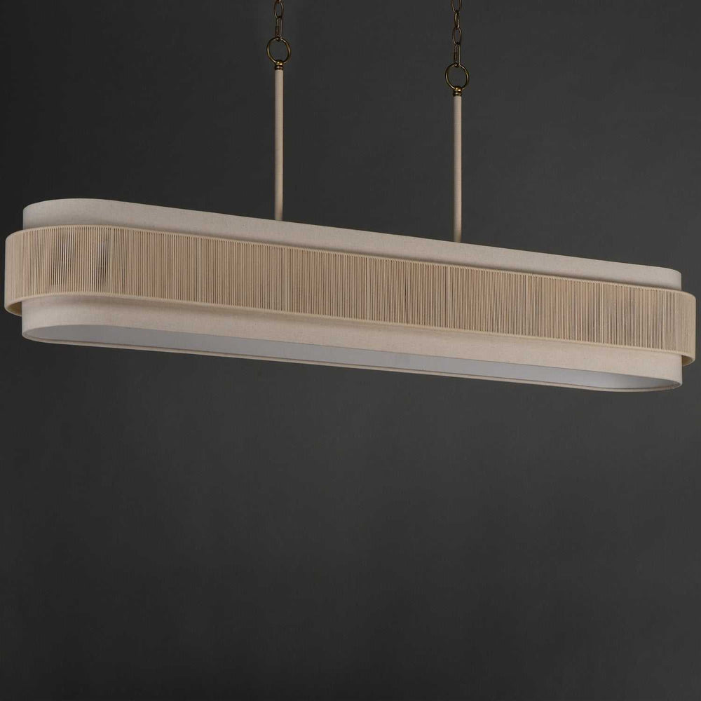 Maxim - 12817OFNAB - Seven Light Linear Pendant - Seacliff - Natural Aged Brass