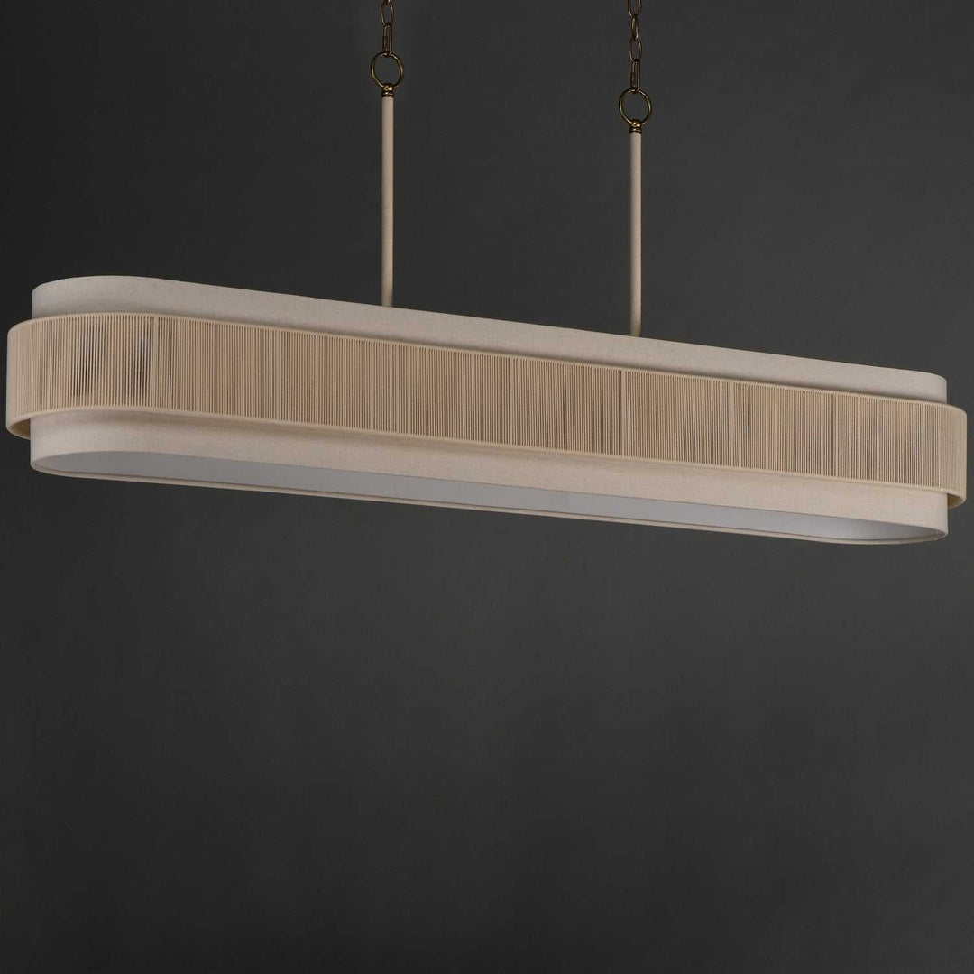 Maxim - 12817OFNAB - Seven Light Linear Pendant - Seacliff - Natural Aged Brass