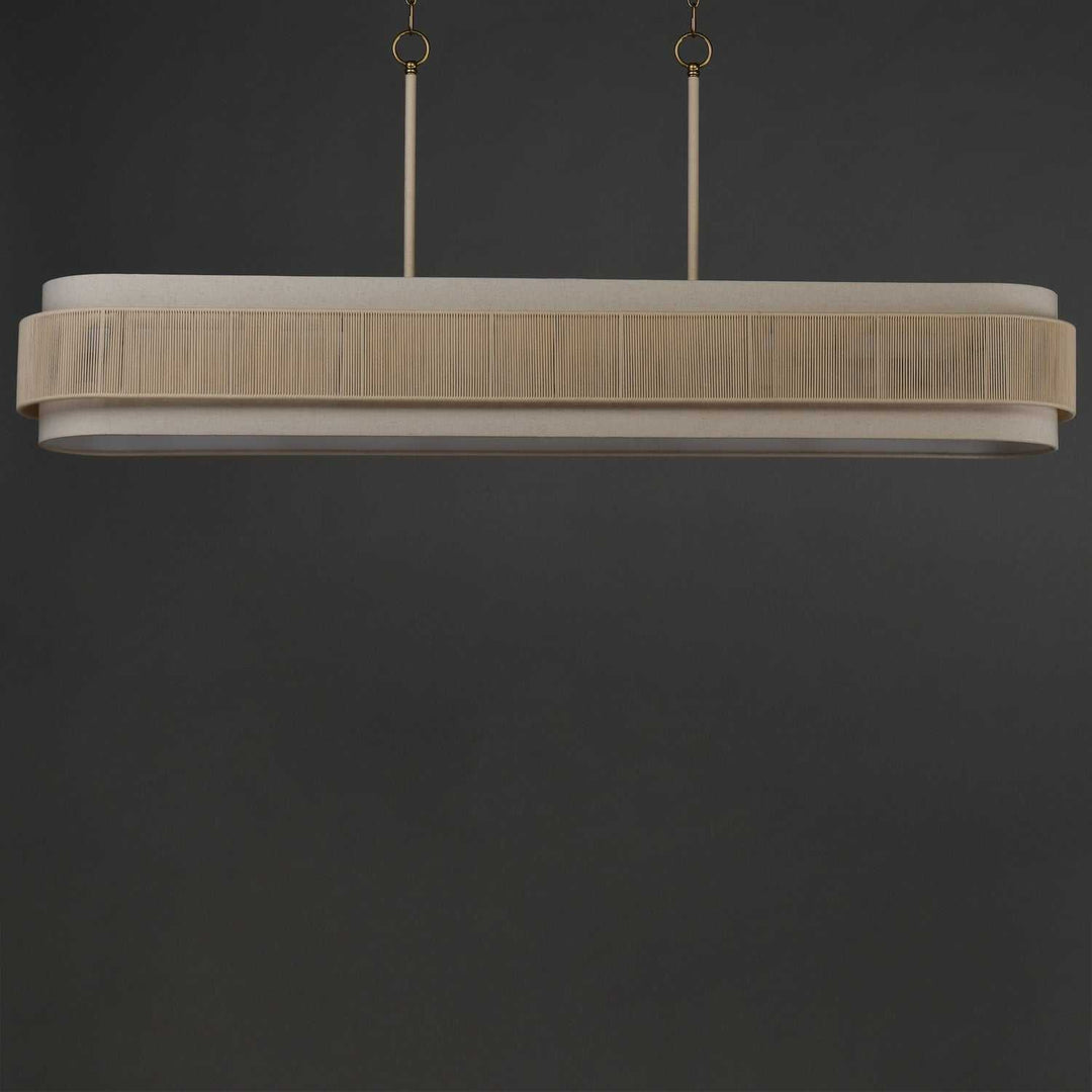 Maxim - 12817OFNAB - Seven Light Linear Pendant - Seacliff - Natural Aged Brass