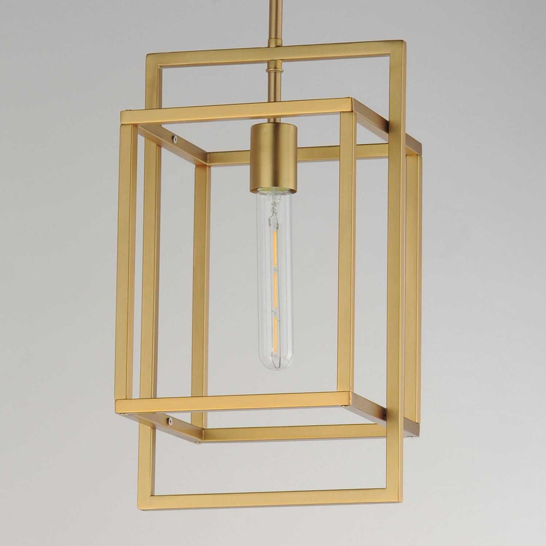 Maxim - 10411NAB - One Light Pendant - Gridline - Natural Aged Brass