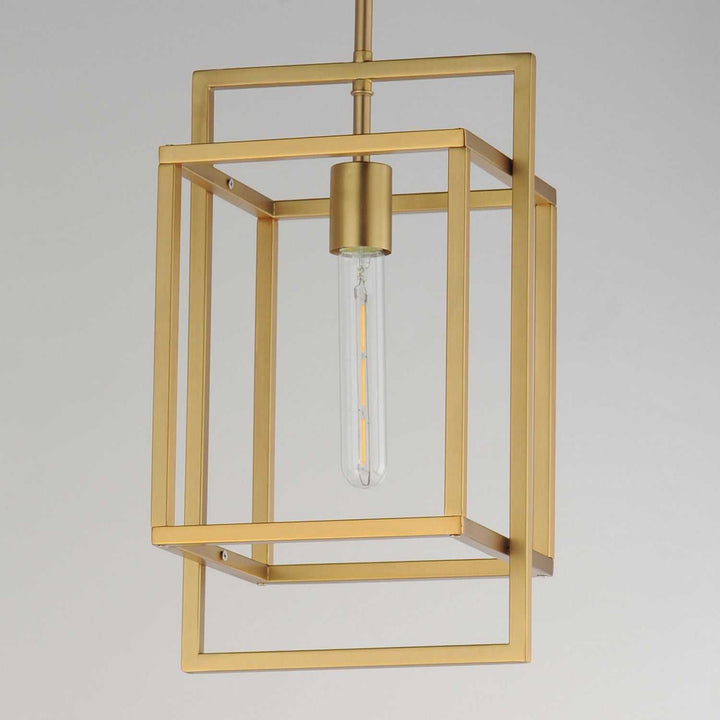 Maxim - 10411NAB - One Light Pendant - Gridline - Natural Aged Brass