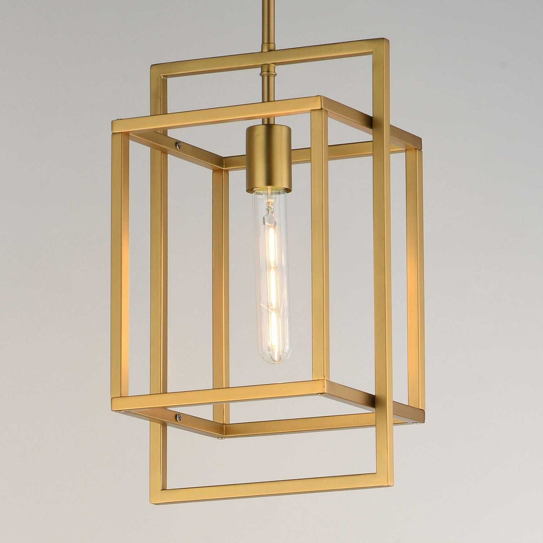 Maxim - 10411NAB - One Light Pendant - Gridline - Natural Aged Brass