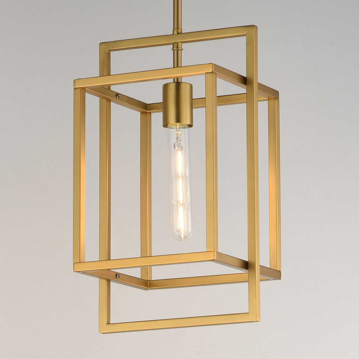 Maxim - 10411NAB - One Light Pendant - Gridline - Natural Aged Brass