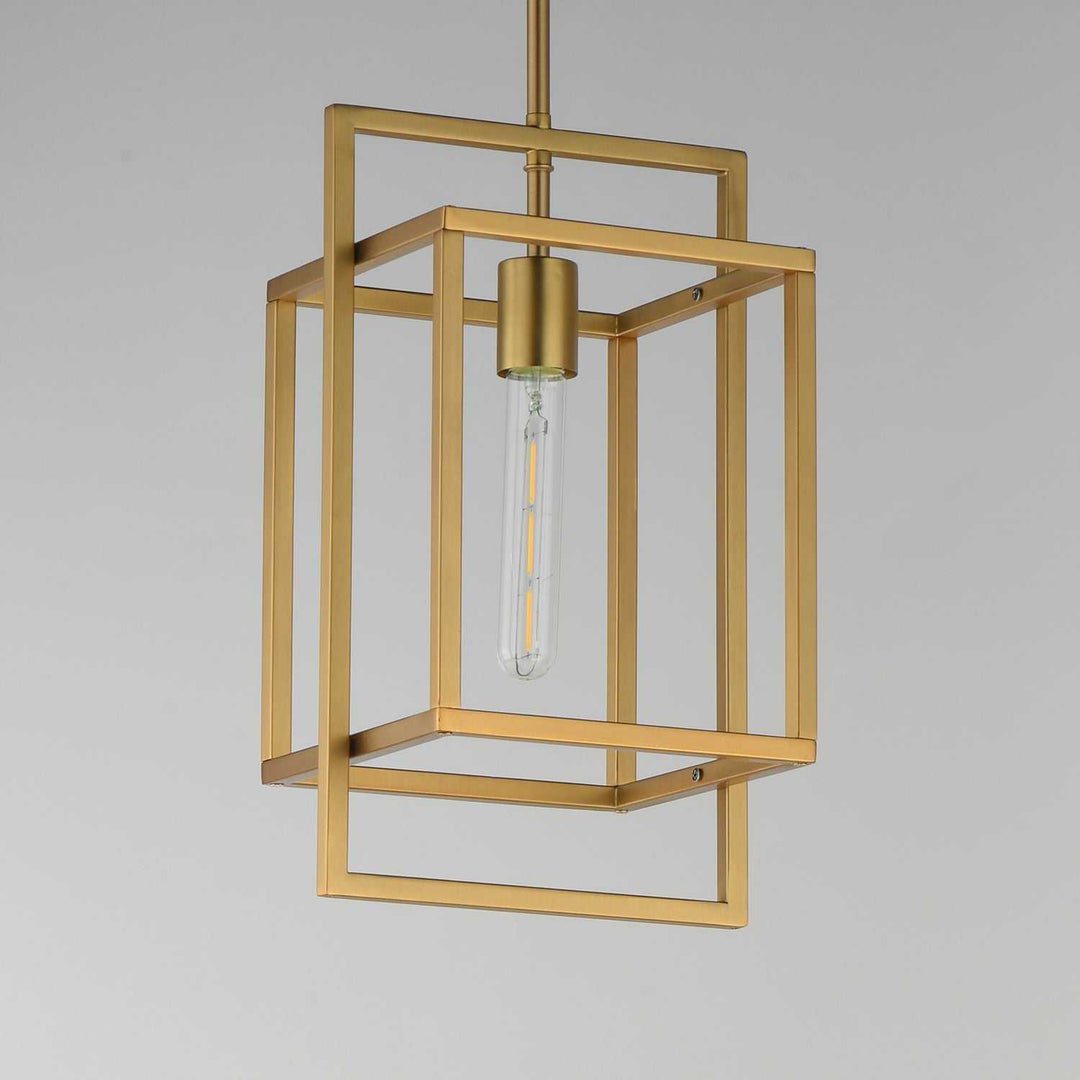 Maxim - 10411NAB - One Light Pendant - Gridline - Natural Aged Brass