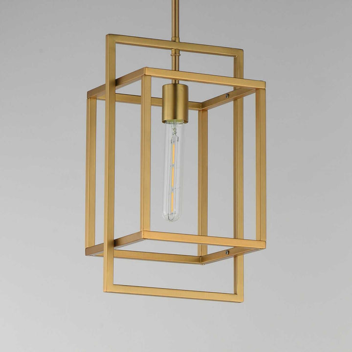 Maxim - 10411NAB - One Light Pendant - Gridline - Natural Aged Brass