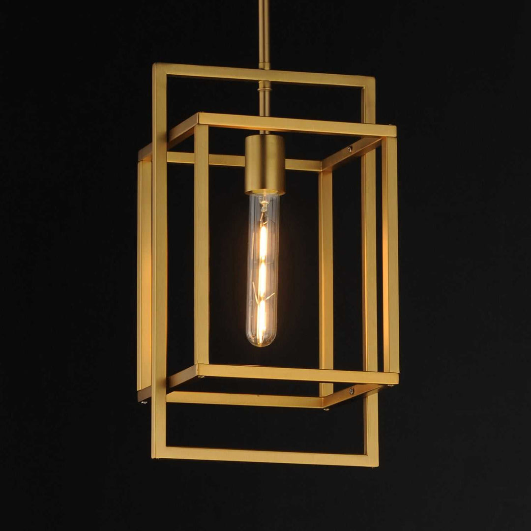 Maxim - 10411NAB - One Light Pendant - Gridline - Natural Aged Brass