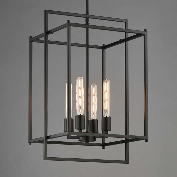 Maxim - 10412BK - Four Light Pendant - Gridline - Black