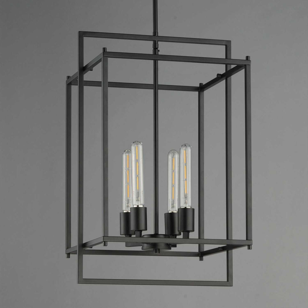 Maxim - 10412BK - Four Light Pendant - Gridline - Black