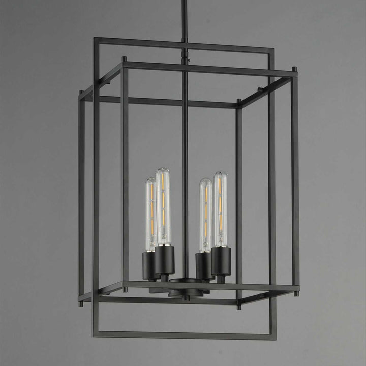 Maxim - 10412BK - Four Light Pendant - Gridline - Black