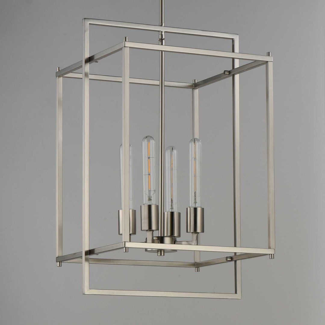 Maxim - 10412SN - Four Light Pendant - Gridline - Satin Nickel