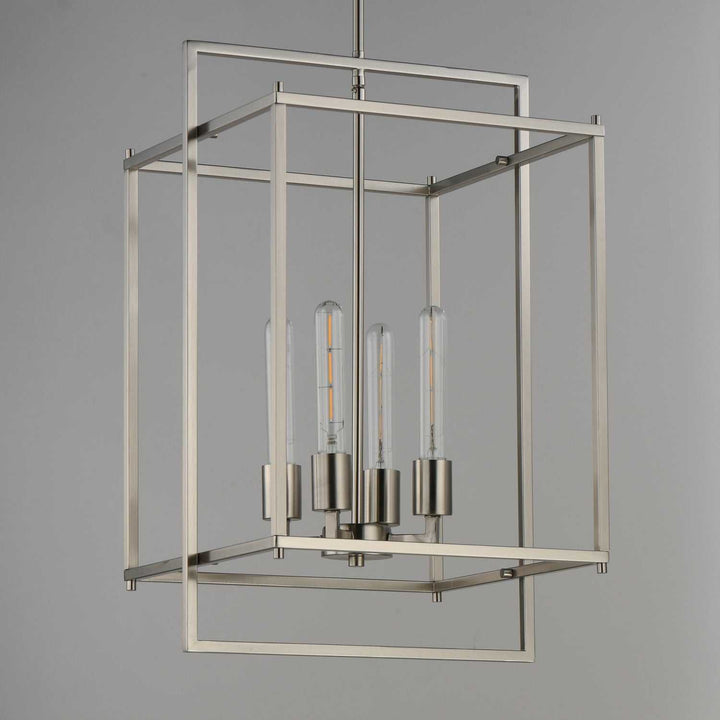 Maxim - 10412SN - Four Light Pendant - Gridline - Satin Nickel