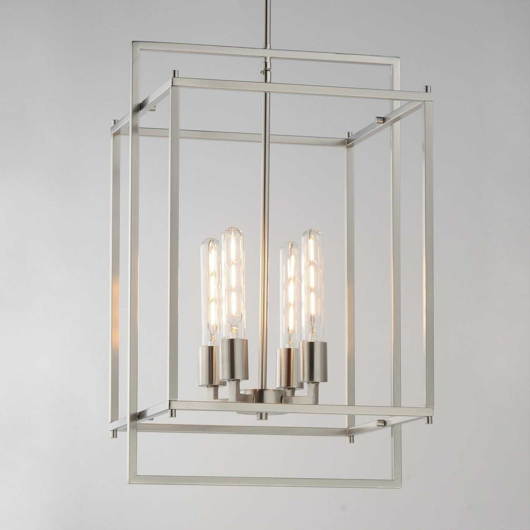 Maxim - 10412SN - Four Light Pendant - Gridline - Satin Nickel