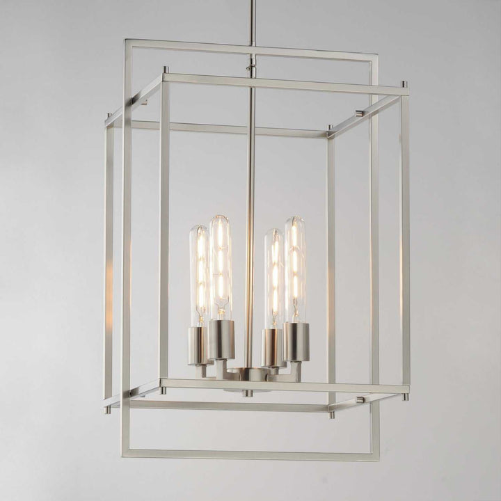 Maxim - 10412SN - Four Light Pendant - Gridline - Satin Nickel
