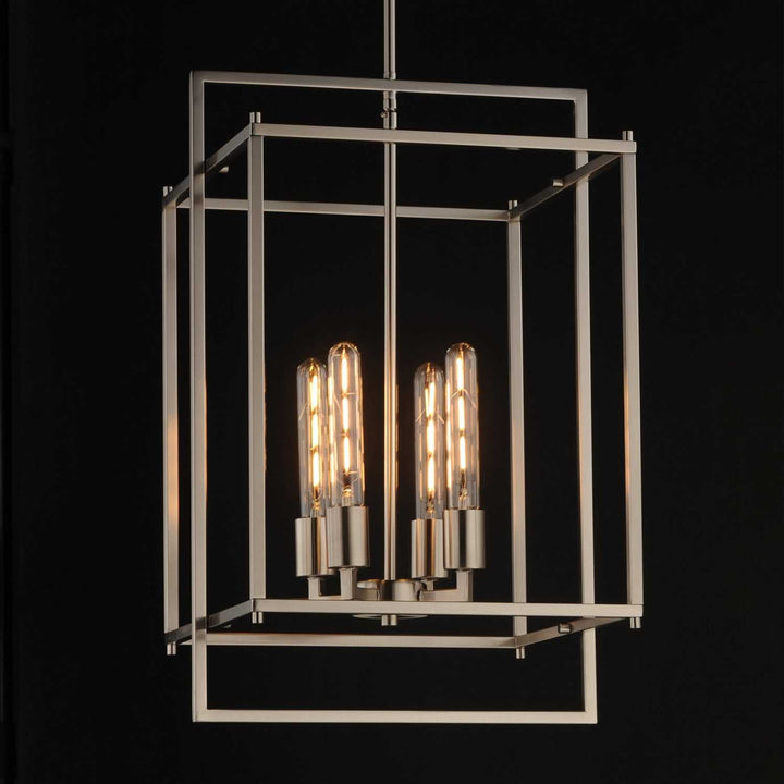 Maxim - 10412SN - Four Light Pendant - Gridline - Satin Nickel