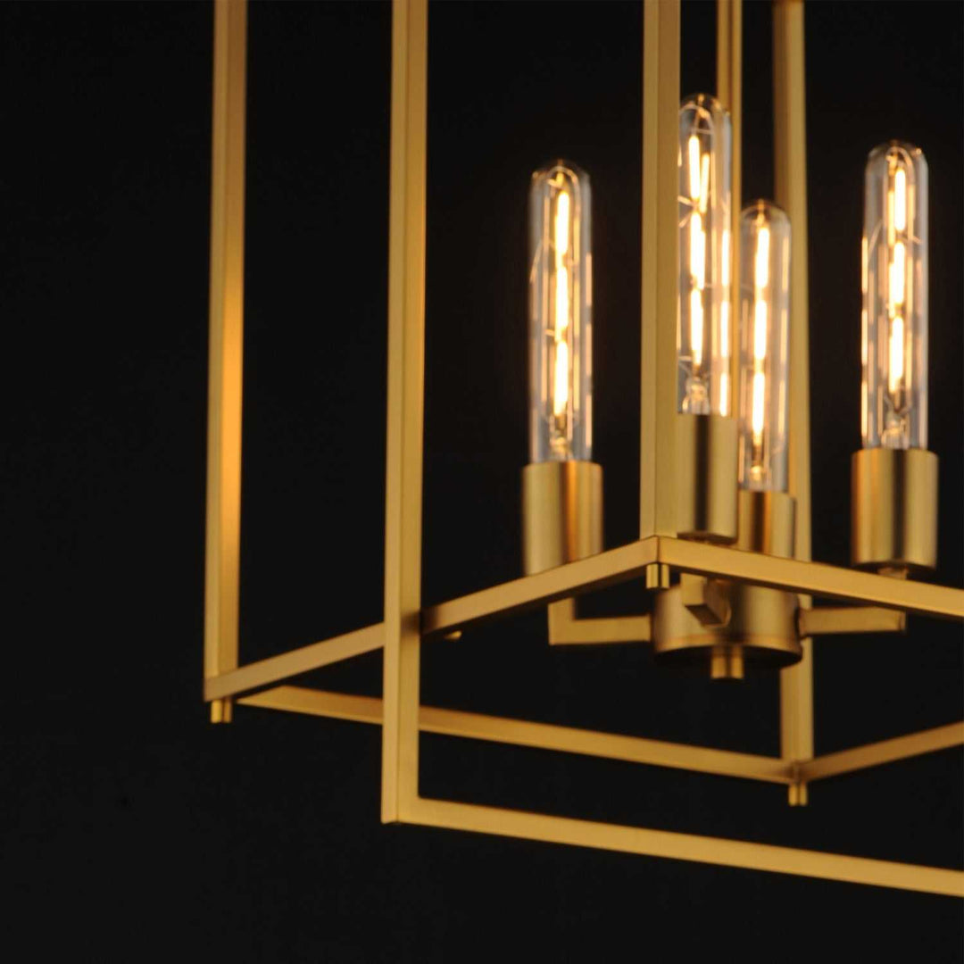 Maxim - 10412NAB - Four Light Pendant - Gridline - Natural Aged Brass