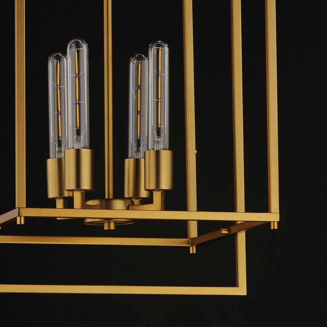 Maxim - 10412NAB - Four Light Pendant - Gridline - Natural Aged Brass