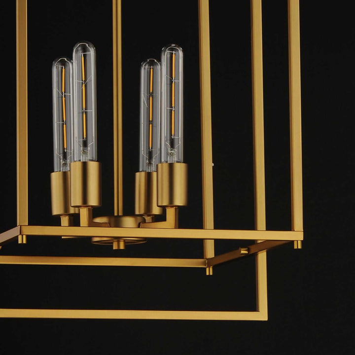 Maxim - 10412NAB - Four Light Pendant - Gridline - Natural Aged Brass