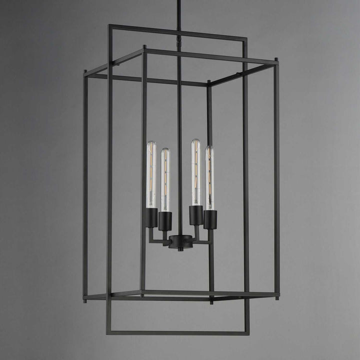 Maxim - 10413BK - Four Light Pendant - Gridline - Black