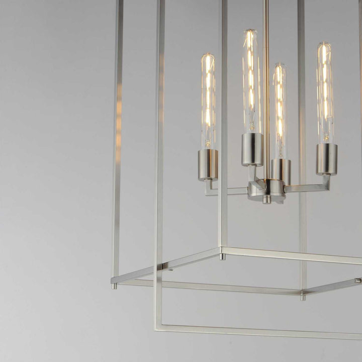 Maxim - 10413SN - Four Light Pendant - Gridline - Satin Nickel