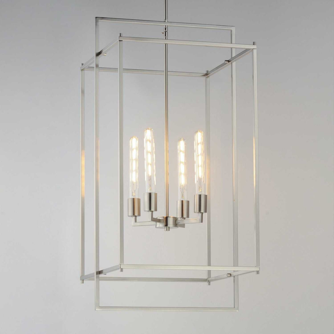 Maxim - 10413SN - Four Light Pendant - Gridline - Satin Nickel