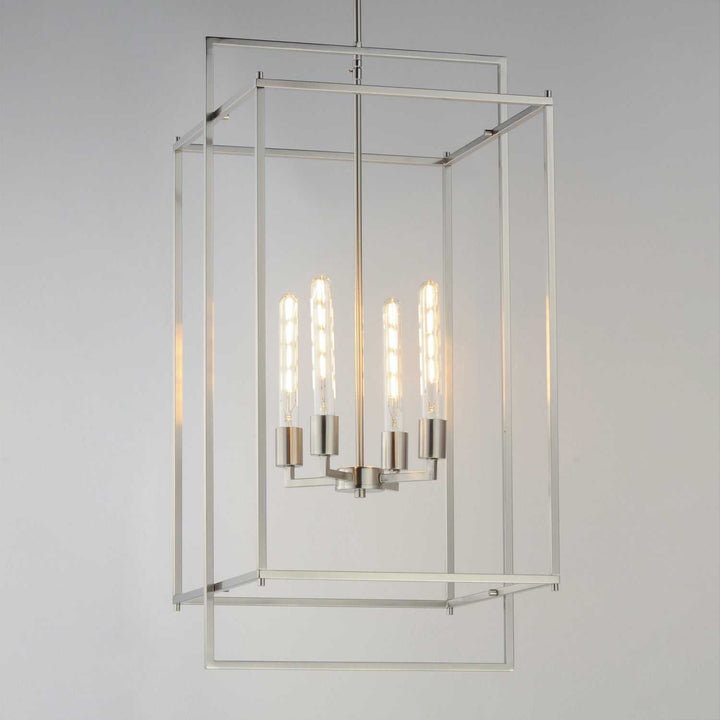 Maxim - 10413SN - Four Light Pendant - Gridline - Satin Nickel