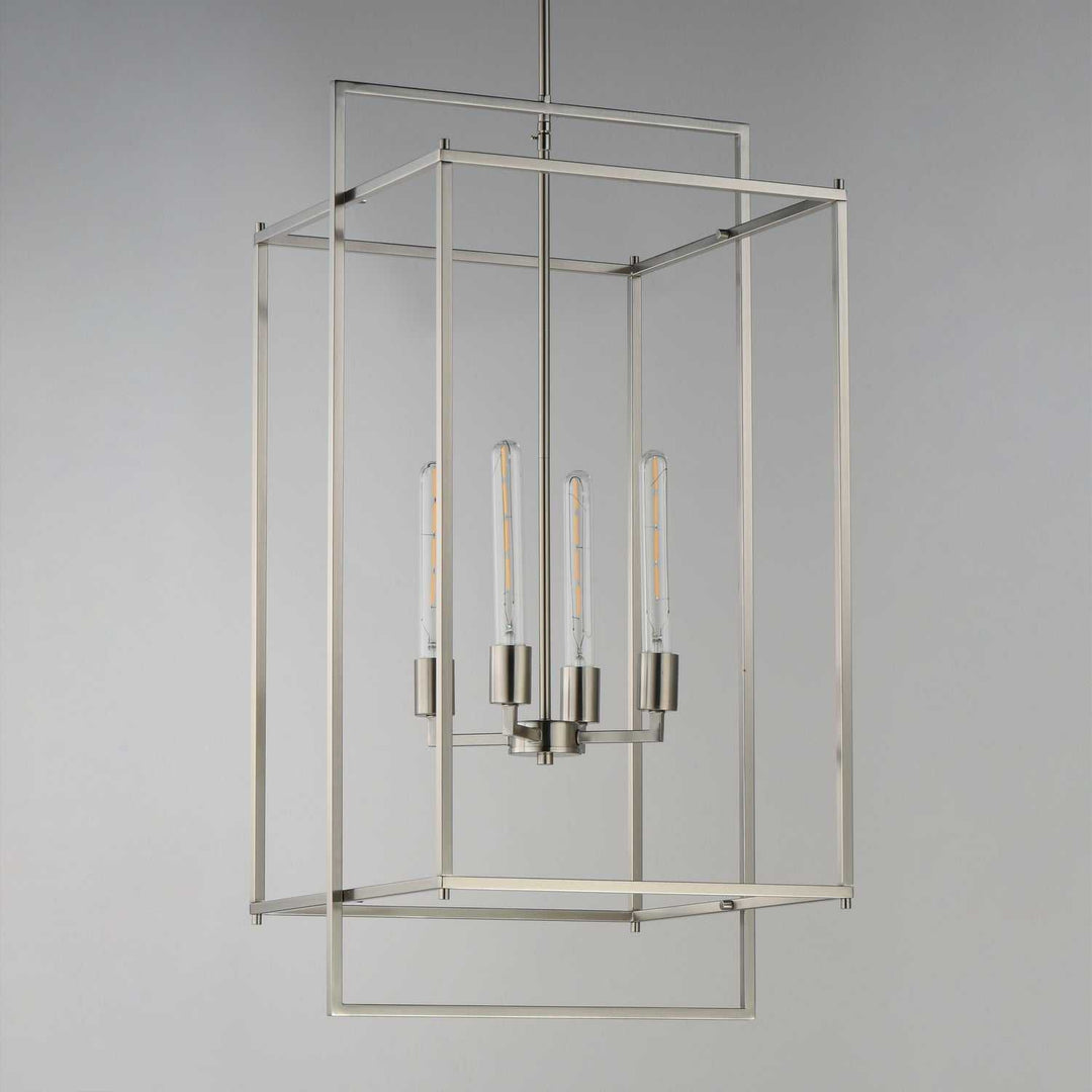 Maxim - 10413SN - Four Light Pendant - Gridline - Satin Nickel