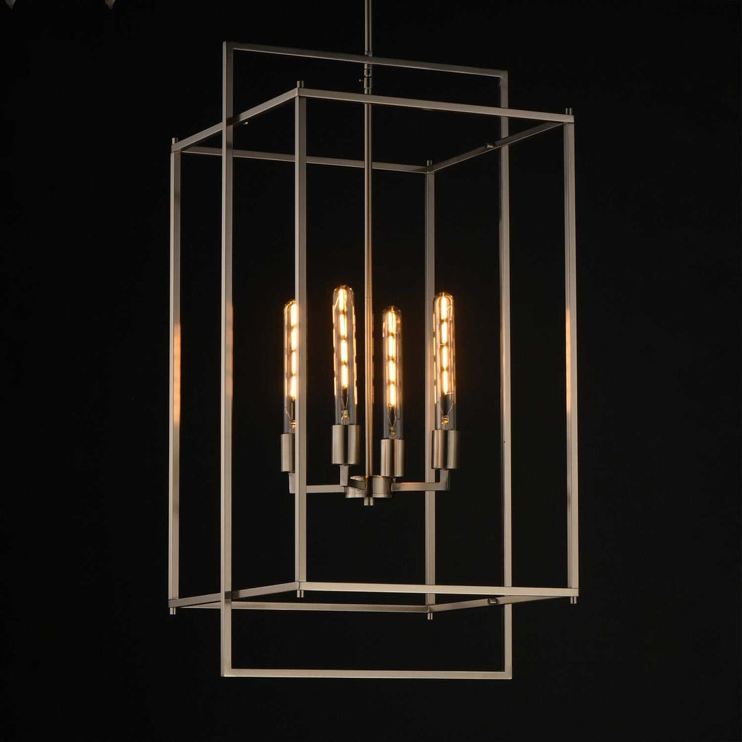 Maxim - 10413SN - Four Light Pendant - Gridline - Satin Nickel