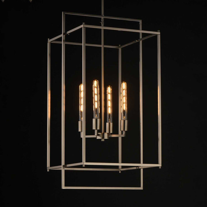 Maxim - 10413SN - Four Light Pendant - Gridline - Satin Nickel