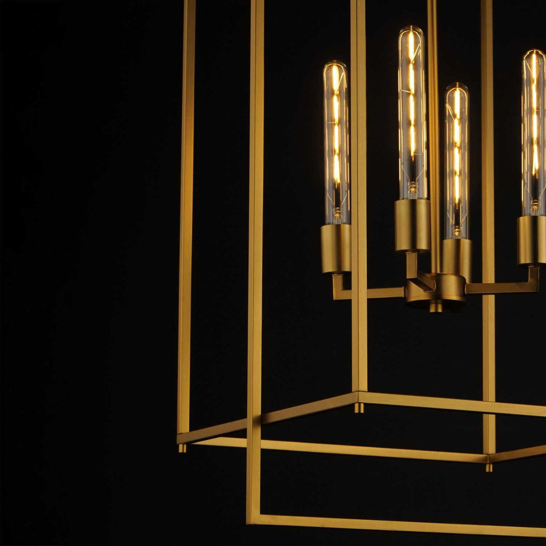 Maxim - 10413NAB - Four Light Pendant - Gridline - Natural Aged Brass