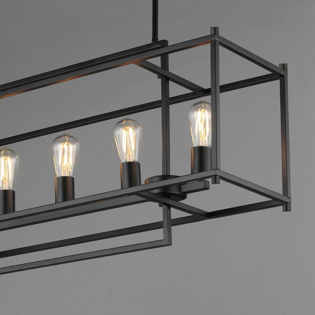 Maxim - 10416BK - Six Light Linear Pendant - Gridline - Black
