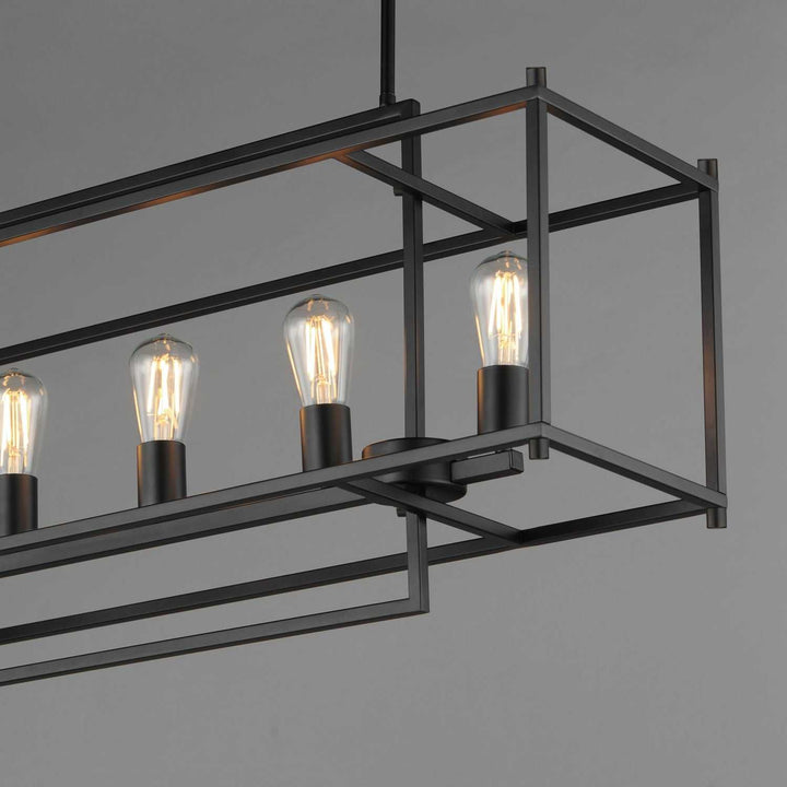 Maxim - 10416BK - Six Light Linear Pendant - Gridline - Black