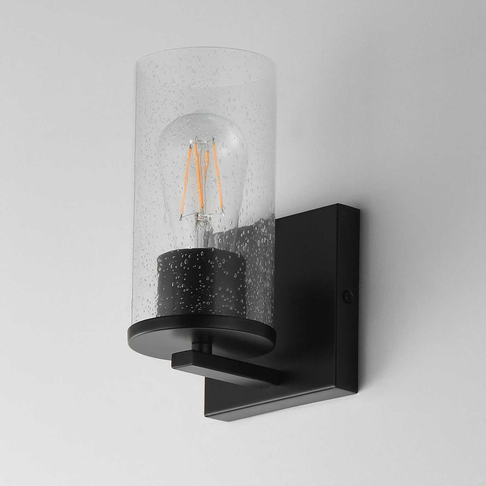 Maxim - 10461CDBK - One Light Wall Sconce - Livingston - Black