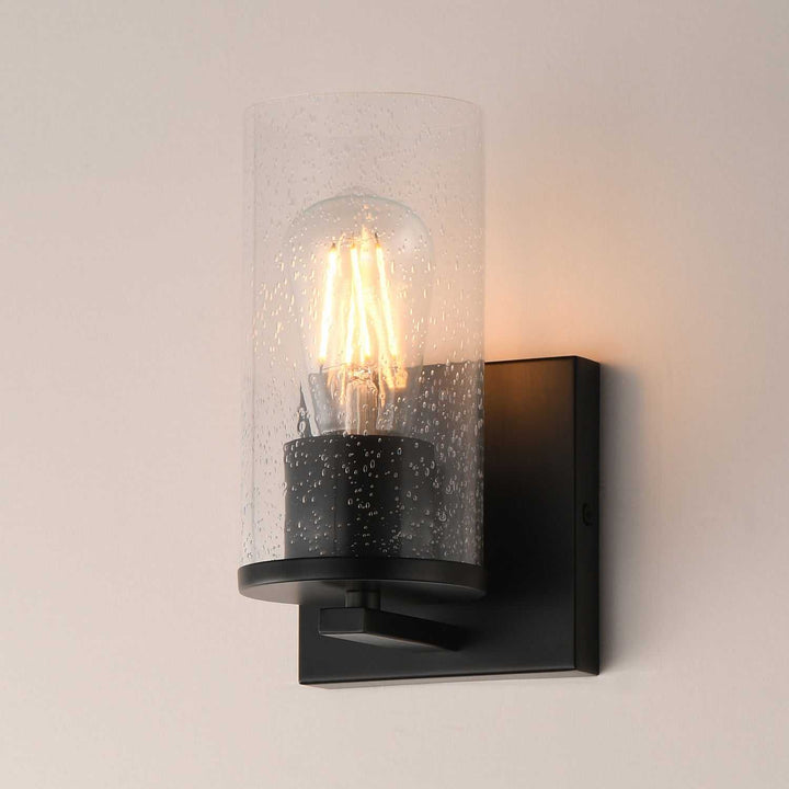 Maxim - 10461CDBK - One Light Wall Sconce - Livingston - Black