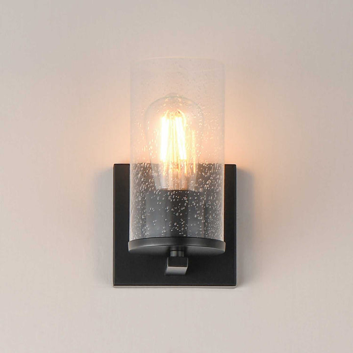 Maxim - 10461CDBK - One Light Wall Sconce - Livingston - Black