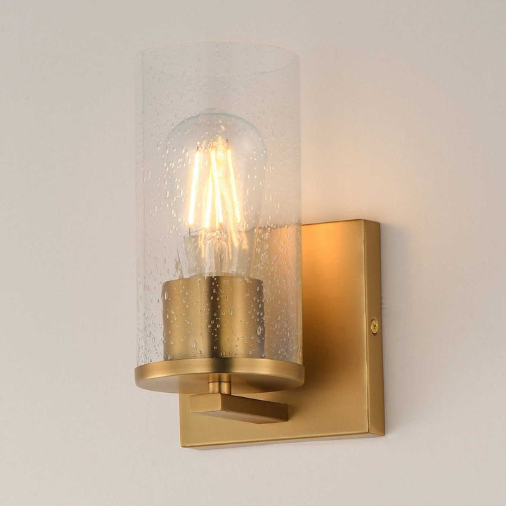 Maxim - 10461CDNAB - One Light Wall Sconce - Livingston - Natural Aged Brass
