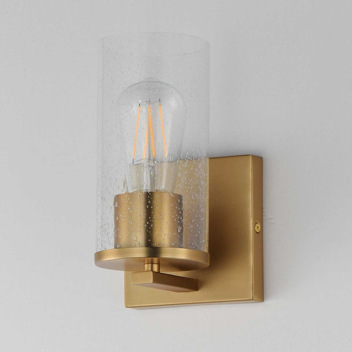 Maxim - 10461CDNAB - One Light Wall Sconce - Livingston - Natural Aged Brass