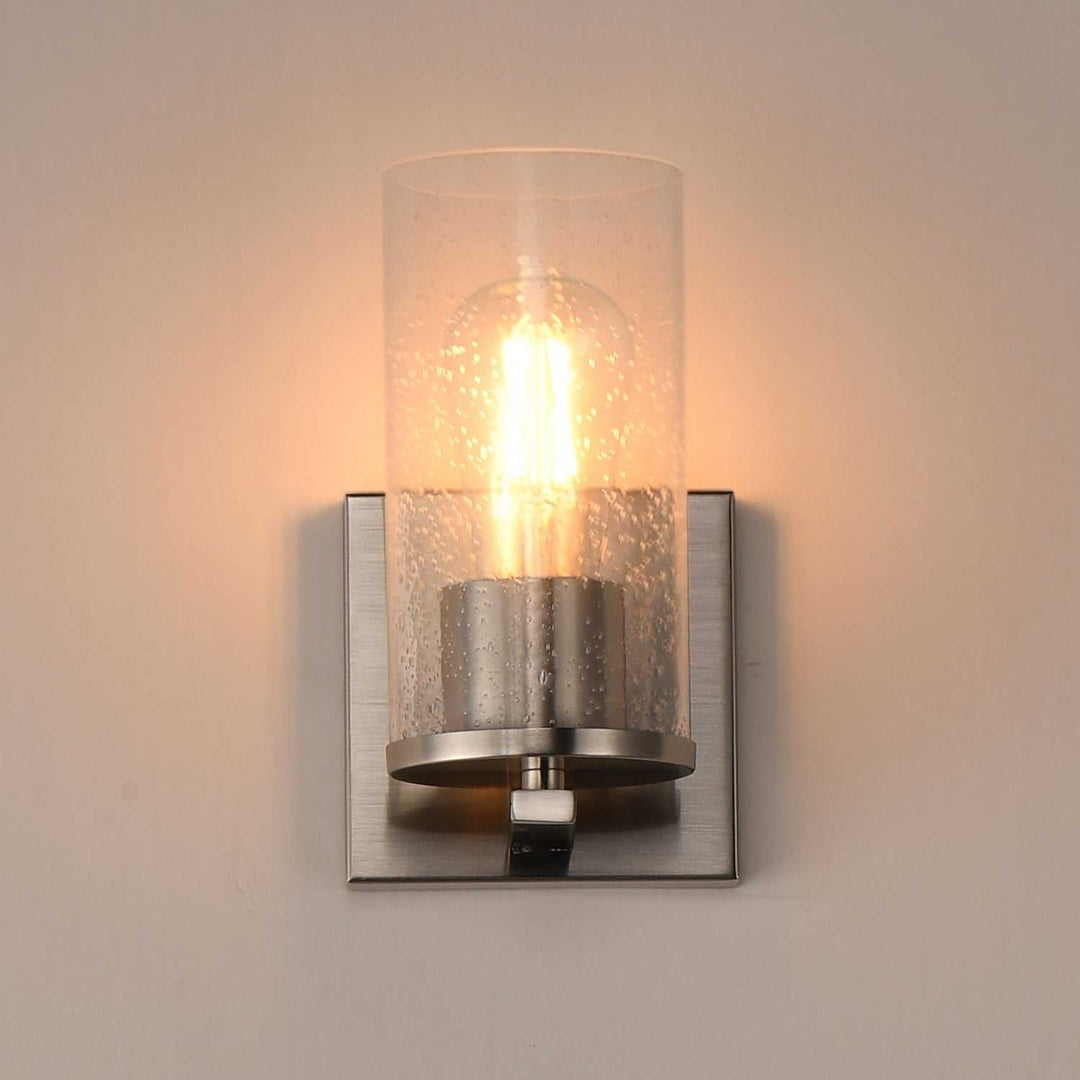 Maxim - 10461CDSN - One Light Wall Sconce - Livingston - Satin Nickel