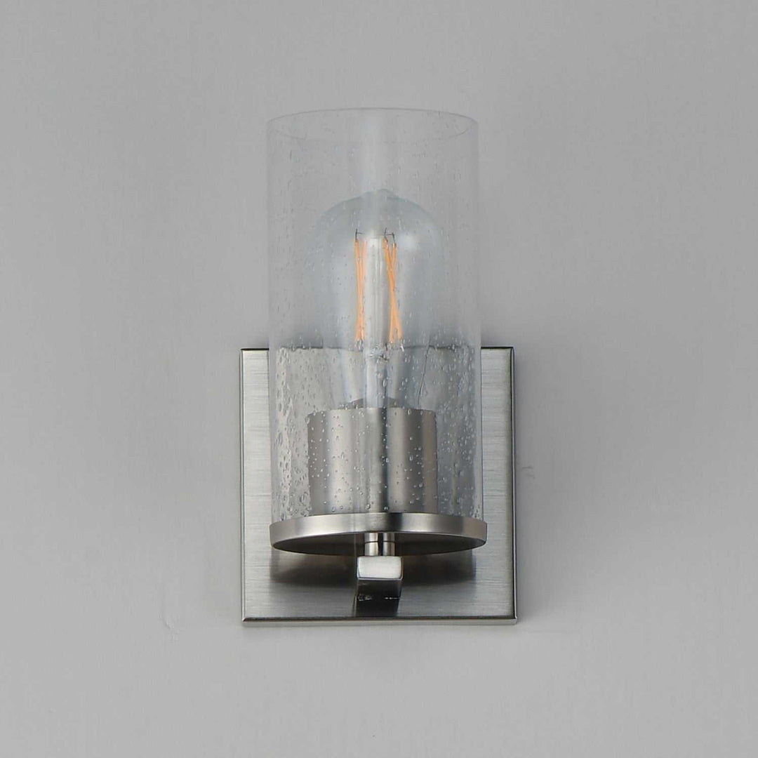 Maxim - 10461CDSN - One Light Wall Sconce - Livingston - Satin Nickel