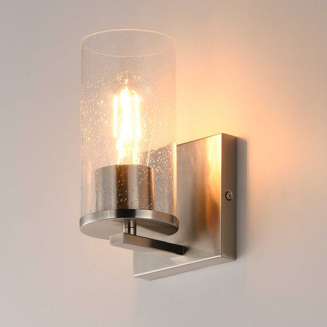 Maxim - 10461CDSN - One Light Wall Sconce - Livingston - Satin Nickel