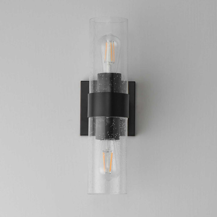 Maxim - 10462CDBK - Two Light Wall Sconce - Livingston - Black