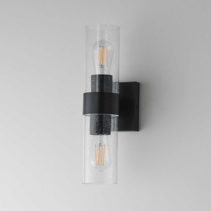 Maxim - 10462CDBK - Two Light Wall Sconce - Livingston - Black