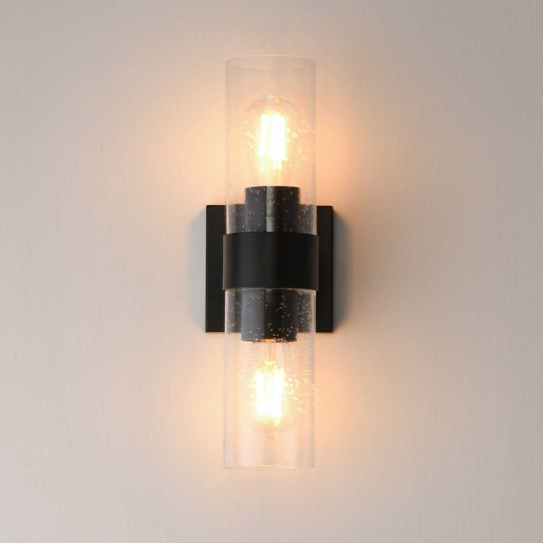 Maxim - 10462CDBK - Two Light Wall Sconce - Livingston - Black