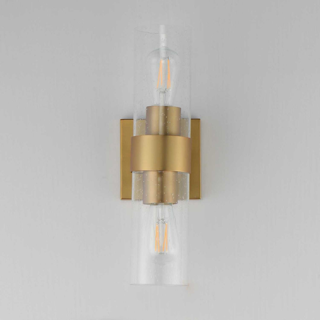 Maxim - 10462CDNAB - Two Light Wall Sconce - Livingston - Natural Aged Brass