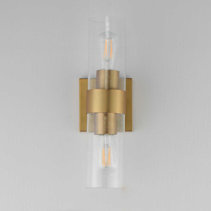 Maxim - 10462CDNAB - Two Light Wall Sconce - Livingston - Natural Aged Brass