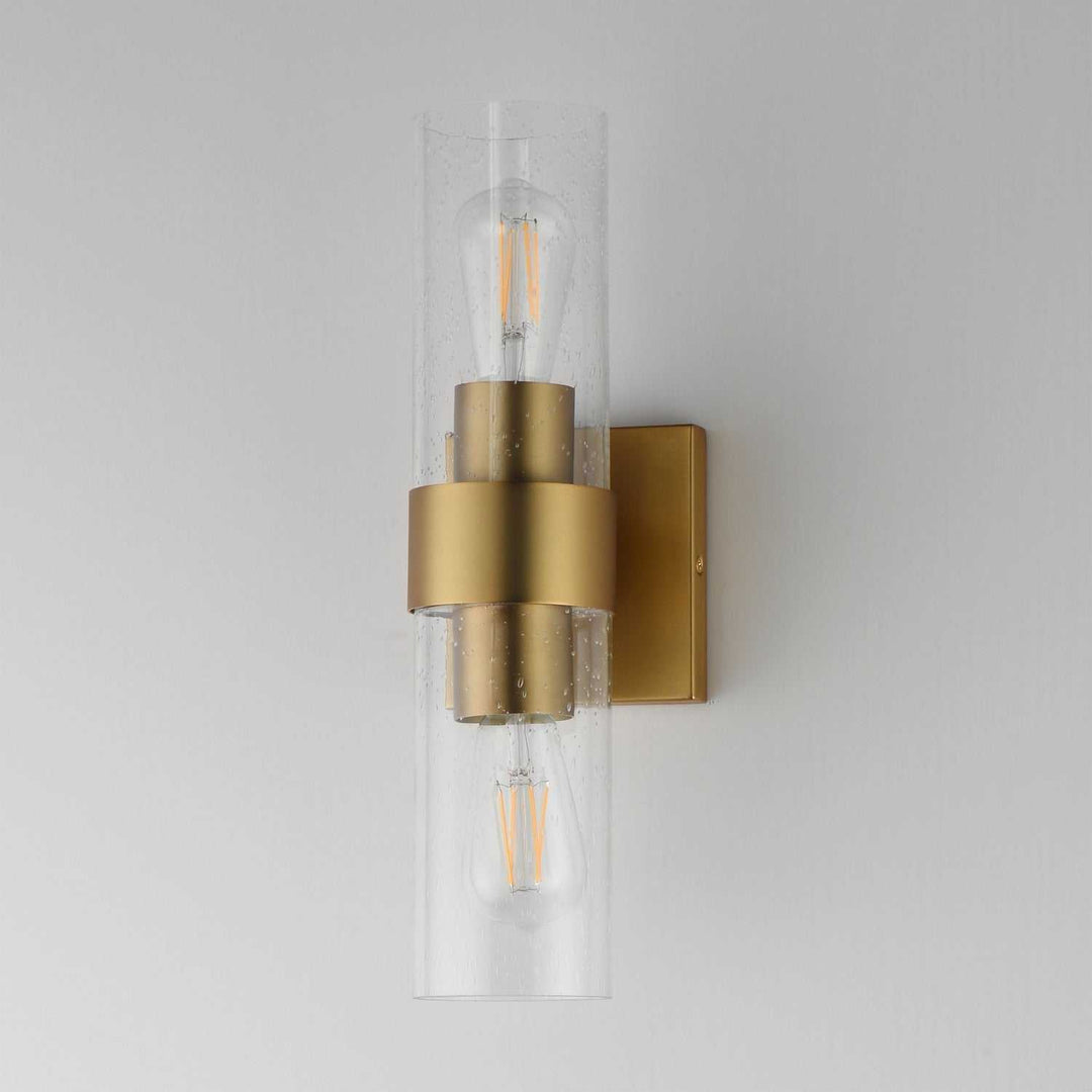 Maxim - 10462CDNAB - Two Light Wall Sconce - Livingston - Natural Aged Brass