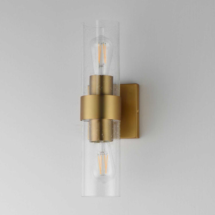 Maxim - 10462CDNAB - Two Light Wall Sconce - Livingston - Natural Aged Brass